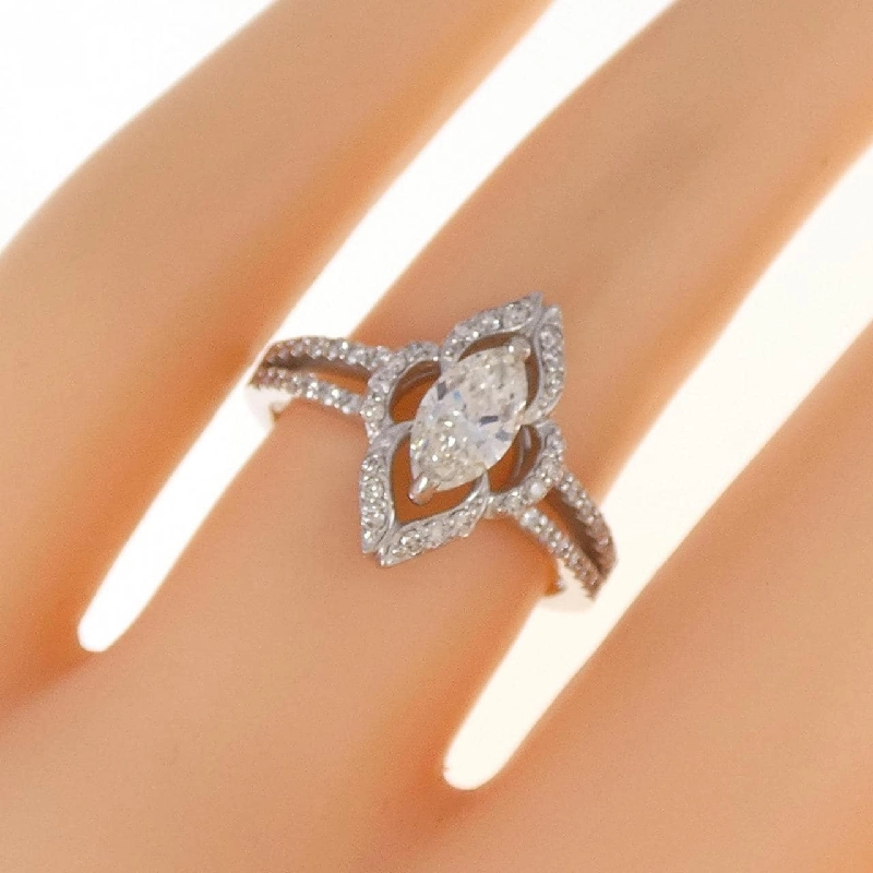 Nhẫn kim cương PT 0.498CT L SI2 cắt Marquise - Hàng hiệu Authentic 879483