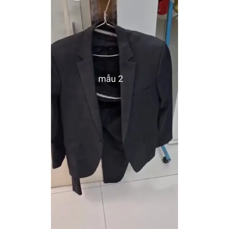 Áo vest nam cổ trang trọng phối túi bên áo màu xám, đen, xanh bộ 3 mẫu 798980