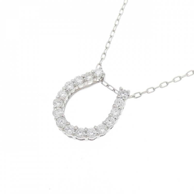 Dây chuyền kim cương PT900/PT850 hình móng ngựa 0.30CT - Hàng hiệu Chính hãng 857096