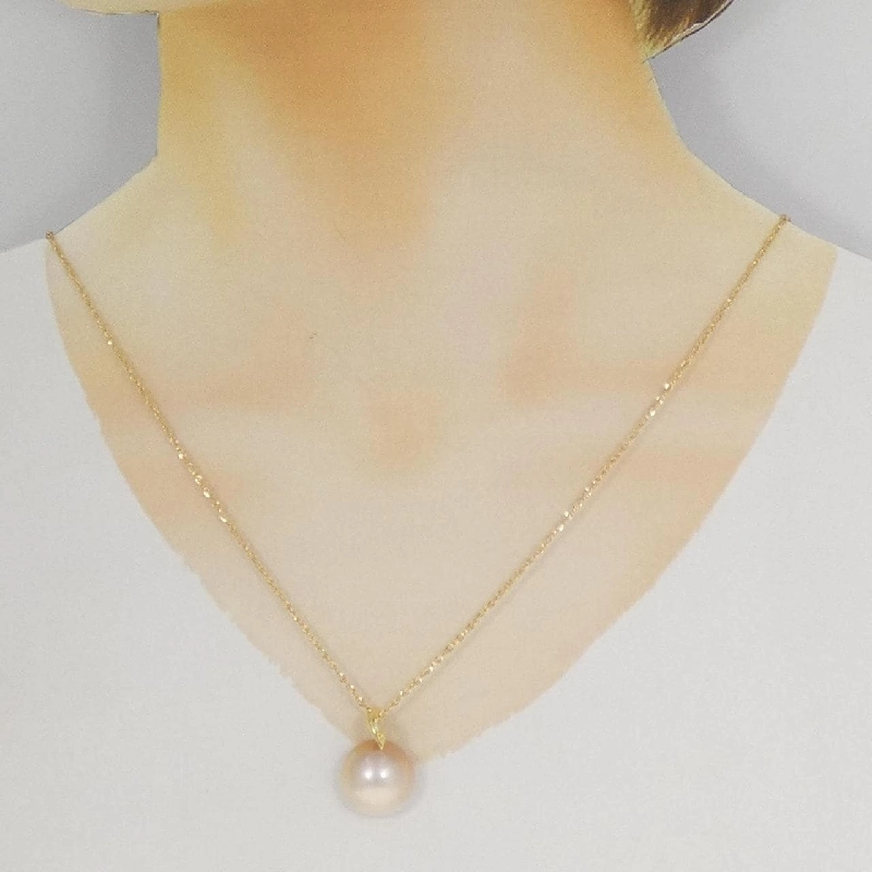 K18YG Mabe Pearl Necklace - Hàng hiệu Authentic 850540