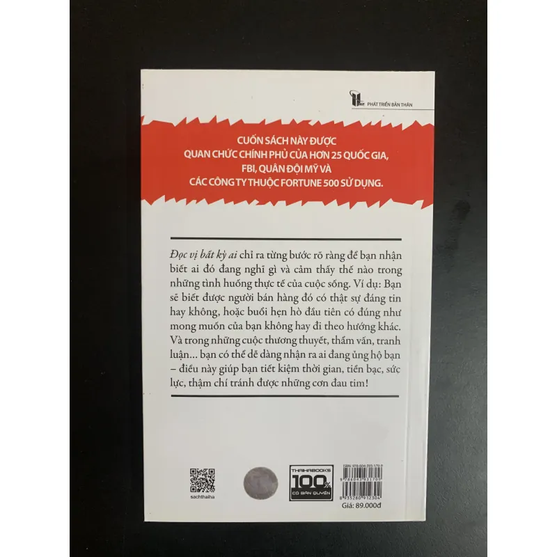(Sách cũ) Đọc vị bất kỳ ai - Để không bị lừa dối và lợi dụng - TS. David J.Lieberman 993433