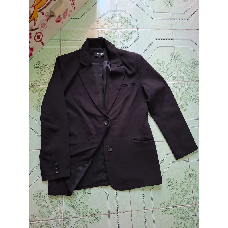 Áo Blazer/ áo vest nam nữ unisex màu đen size L còn tốt 999618