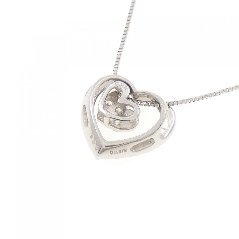 K18WG Dây chuyền kim cương hình trái tim 0.06CT - Hàng hiệu Chính hãng 860696