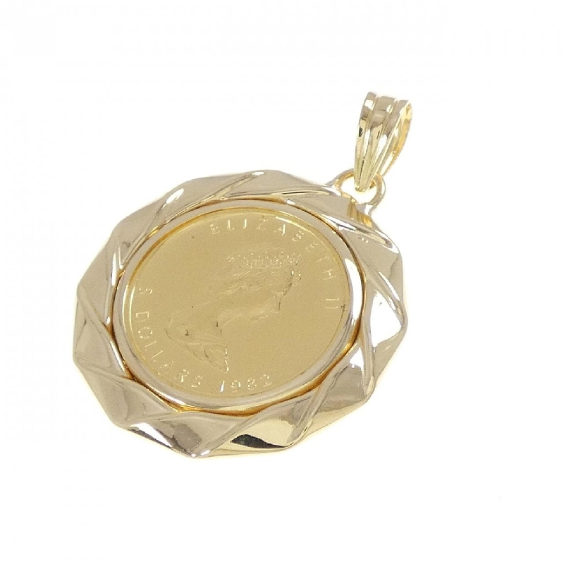 K18YG(枠) Đồng xu Mặt dây chuyền - Hàng hiệu Authentic 871259