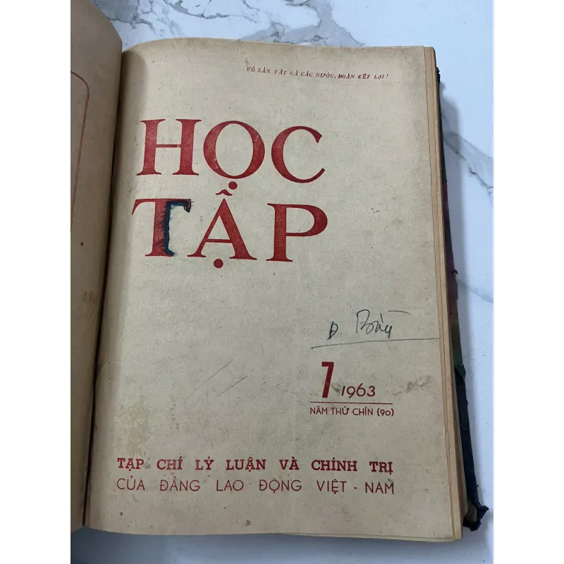 Tạp chí Học Tập (Số 1 đến 12 năm 1963) - Trung ương Đảng Lao động Việt Nam 798720