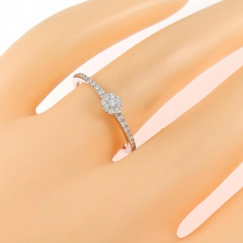 Nhẫn kim cương hoa K18WG 0.14CT - Hàng hiệu Authentic 854731