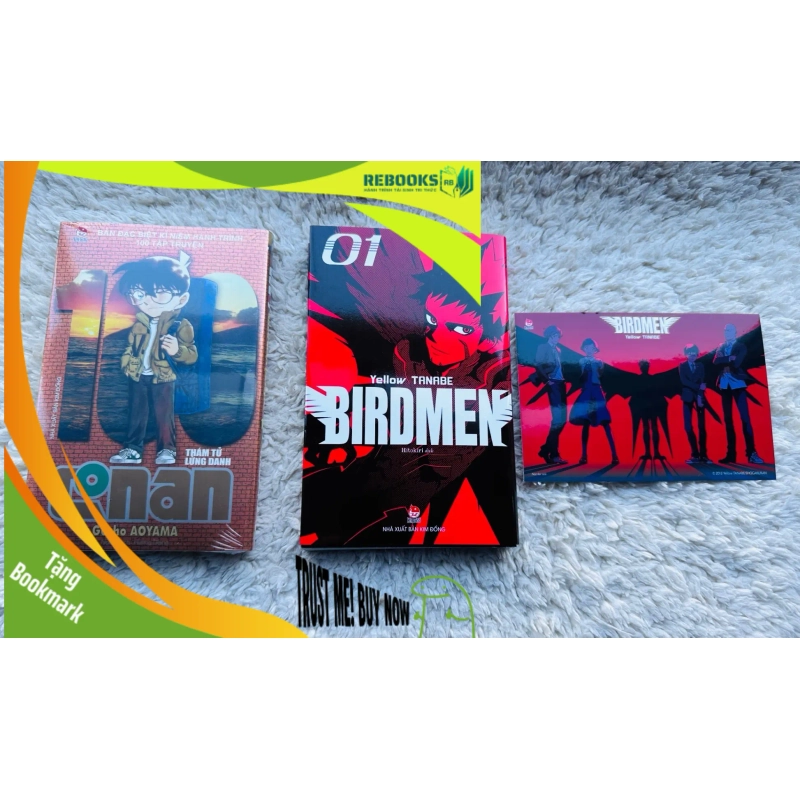 (TẶNG BOOKMARK) ￼Combo Conan 100 Bản Đặc biệt + Tặng Birdmen tập 1 kèm Postcard, mới 100%, RBK2709 937912