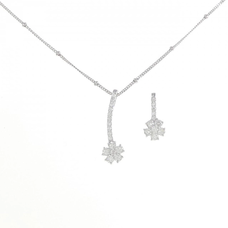 K18WG/750WG 2WAY Dây chuyền kim cương 0.22CT - Hàng hiệu Chính hãng 860738