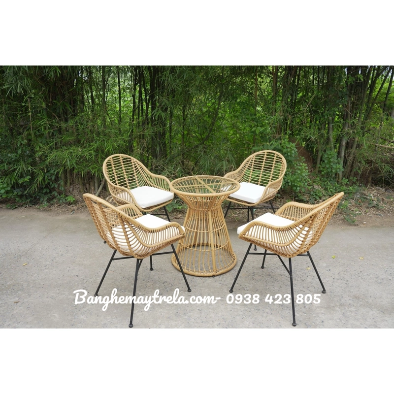Ghế chân sắt mây nhựa giá rẻ 477787