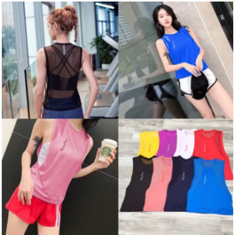 Áo tank yếm nữ tập Yoga, Zumba, Gym (Size L) - Màu đen 333980