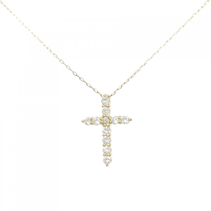 K18YG Dây chuyền kim cương chéo 0.25CT - Hàng hiệu Chính hãng 862842