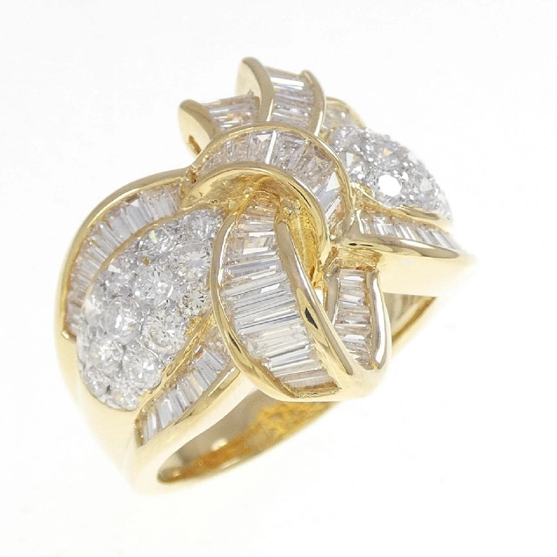 Nhẫn kim cương ruy băng K18YG/K18WG 2.96CT - Hàng hiệu Authentic 848994