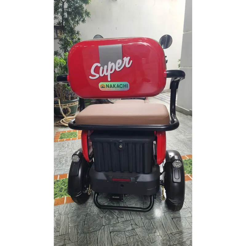 Xe điện NAKACHI màu đỏ mới 99%, còn bảo hành, có số lùi, leo được dốc. 783303