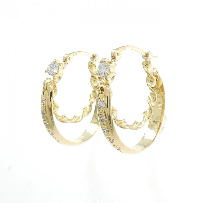 K18YG Bông tai kim cương 0.30CT - Hàng hiệu Chính hãng 868082