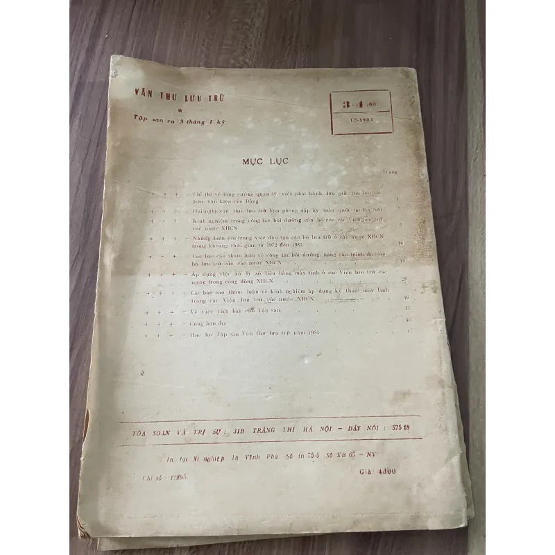 Văn thư lưu trữ -12.1984 789025