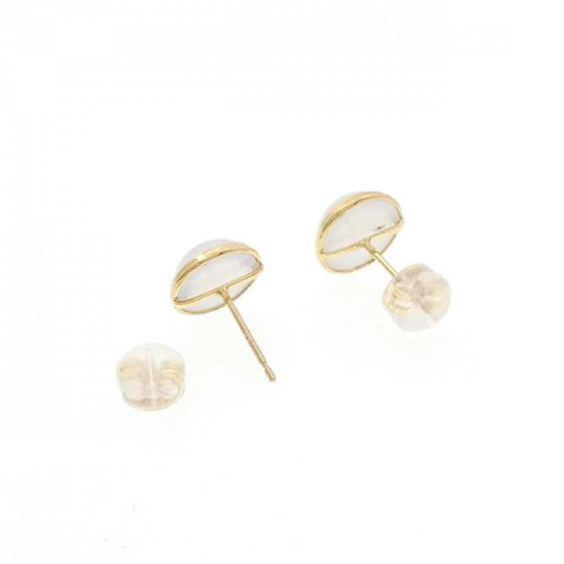 K18YG Đá ngọc bích Bông tai - Hàng hiệu Chính hãng 871411