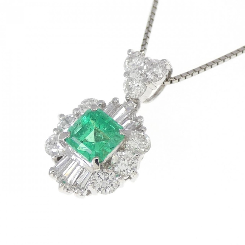 Dây chuyền Emerald PT900/PT850 0.63CT - Hàng hiệu Chính hãng 858002