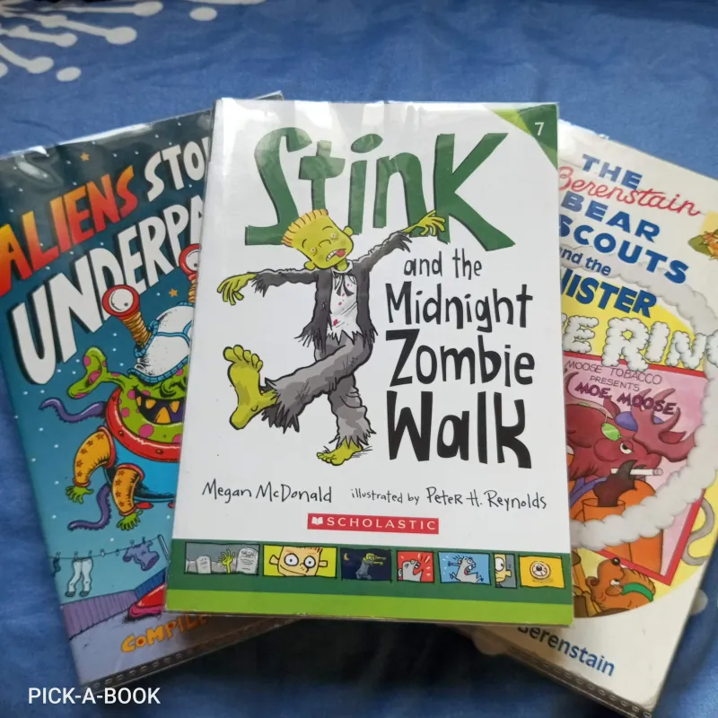 Combo 3 truyện và thơ giải trí luyện đọc Tiếng Anh về zombie, vũ trụ và gấu 711896