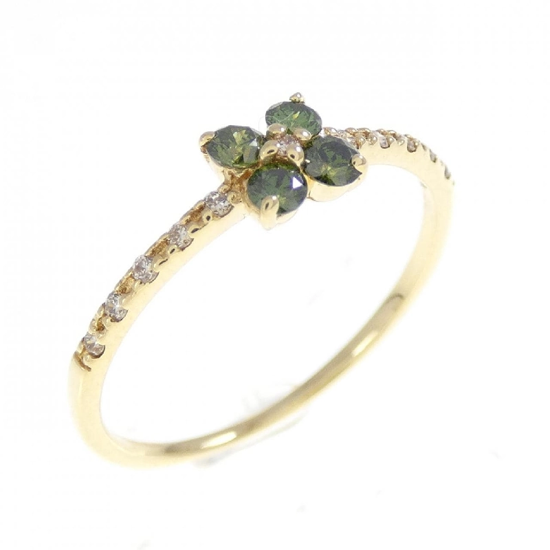 Nhẫn kim cương hoa K18YG 0.17CT 665426