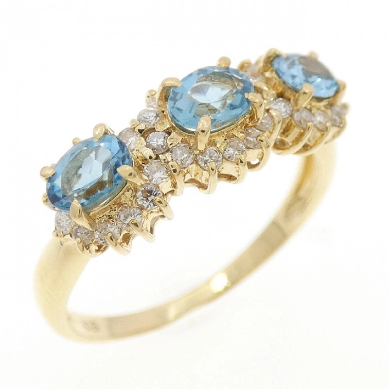 Nhẫn Blue Topaz K18YG - Hàng hiệu Chính hãng 854111