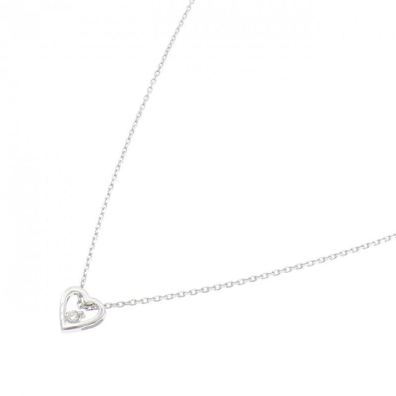 K18WG Dây chuyền kim cương hình trái tim - Hàng hiệu Chính hãng 855922