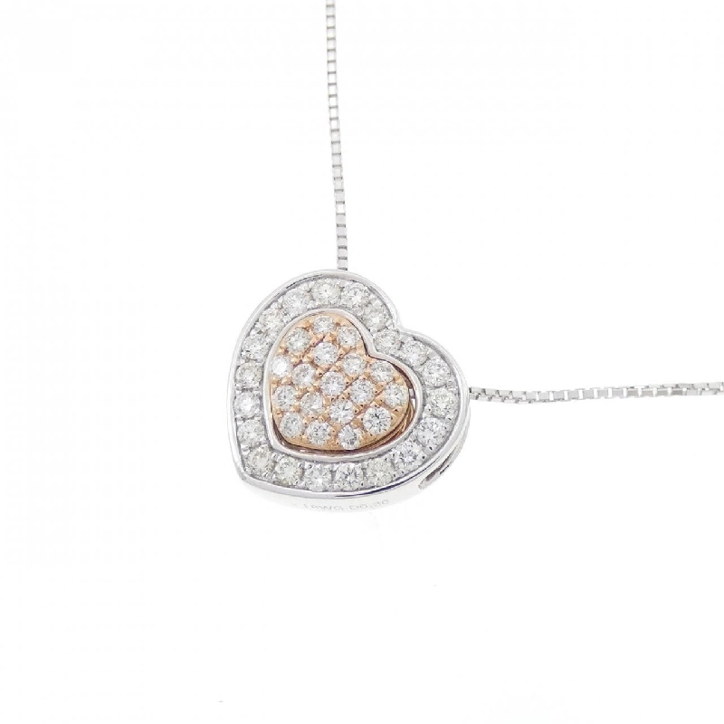 K18WG/K18PG 2WAY Dây chuyền trái tim đính đá kim cương 0.30CT - Hàng hiệu Chính hãng 862484