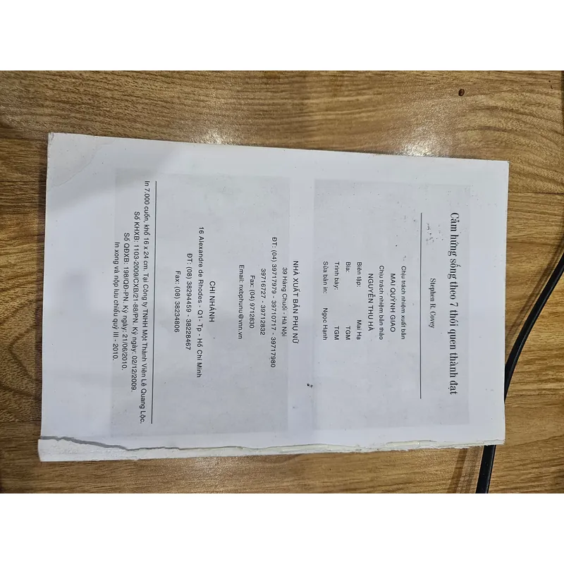 Cảm hứng sống theo 7 thói quen thành đạt (mất bìa, đủ nội dung)
 723301