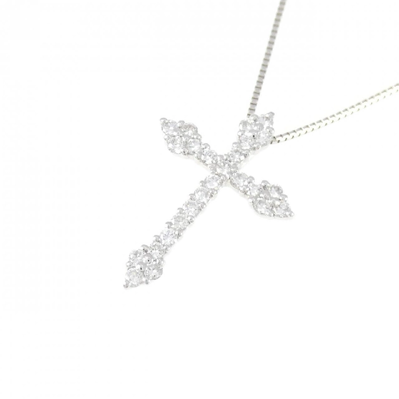 Dây chuyền kim cương PT900/PT850 chéo 0.35CT - Hàng hiệu chính hãng 861758