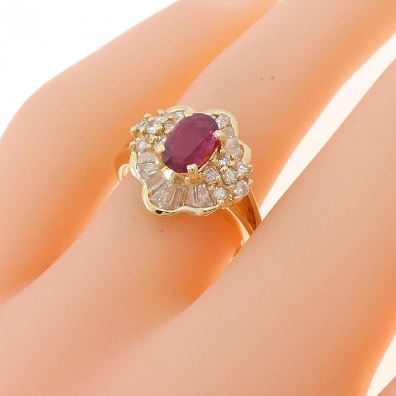 Nhẫn Ruby K18YG 0.75CT 669234