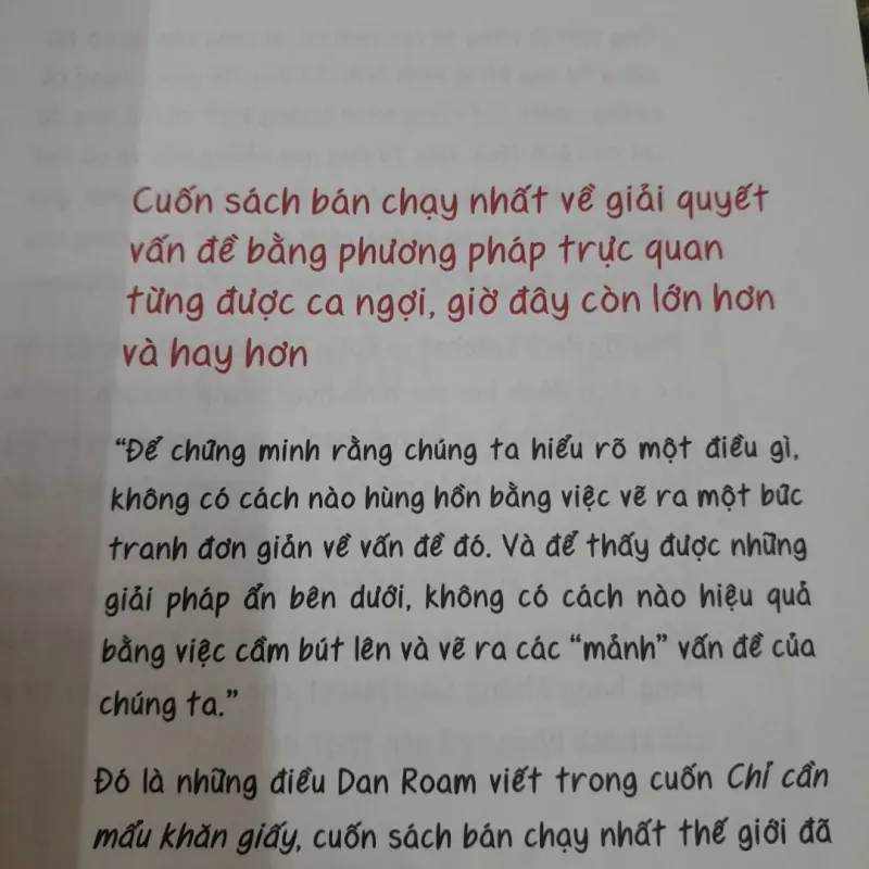 Chỉ cần MẪU KHĂN GIẤY- Giải quyết vấn đề. Tác giả Dan Roam. 763159