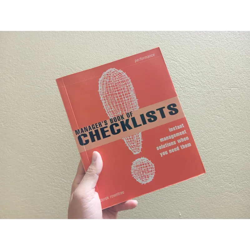 Manager's book of checklists, sách ngoại văn tiếng Anh english book  738992