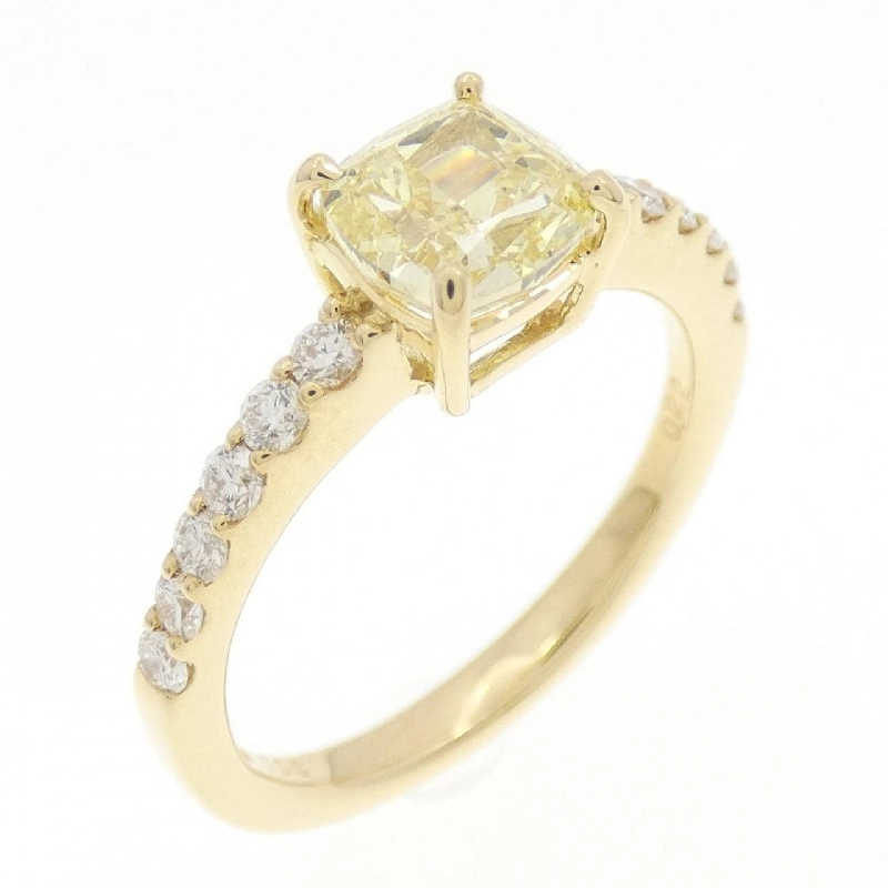 Nhẫn kim cương K18YG 1.05CT FIY SI2 cắt hình fancy - Hàng hiệu Authentic 872773