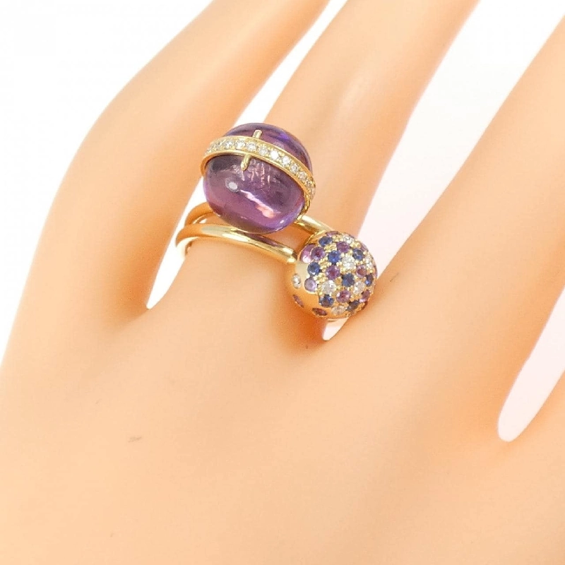 Nhẫn đá màu K18YG - Hàng hiệu Authentic 855273