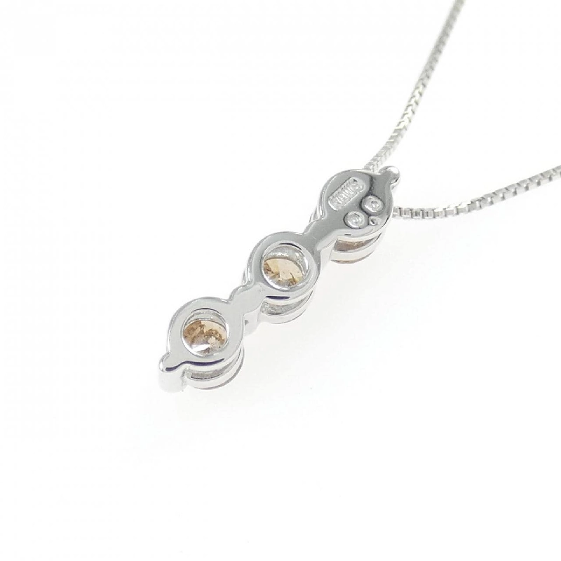 K18WG Ba viên đá kim cương Dây chuyền 0.5CT - Hàng hiệu Chính hãng 862065