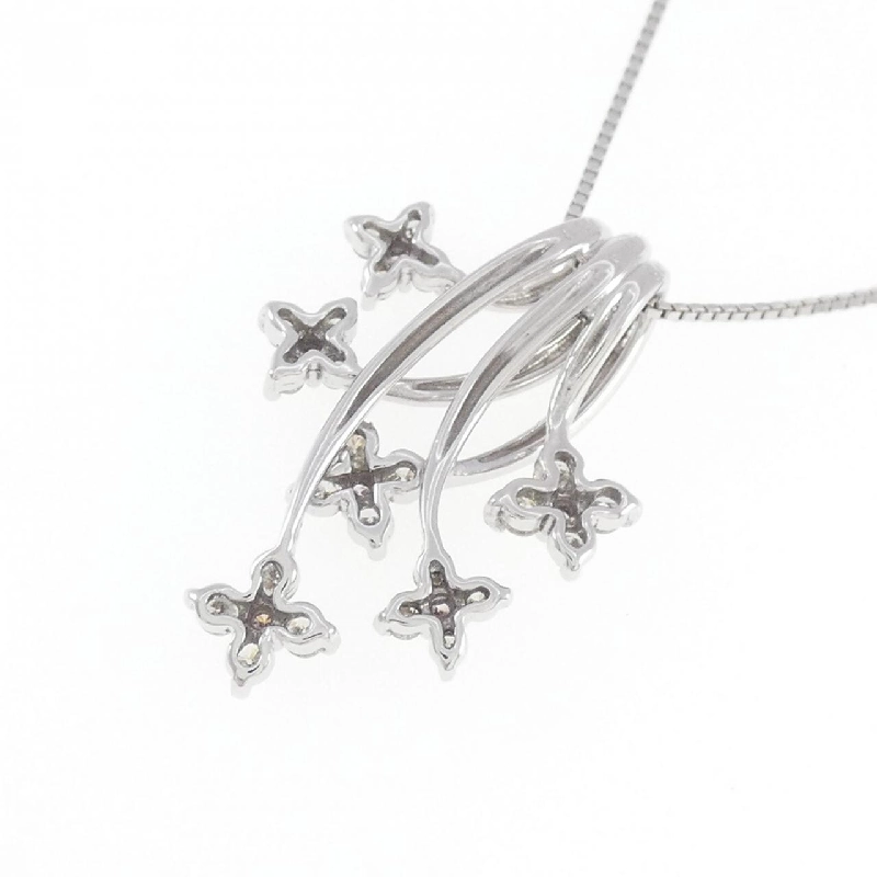 K18WG Dây chuyền kim cương hồng 0.05CT - Hàng hiệu Authentic 862293