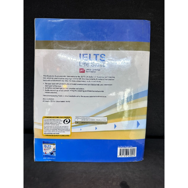 Ielts life skills, A1, official Cambridge test practice with answers, mới 80% (có ghi chữ vài trang) SBM0809 450576