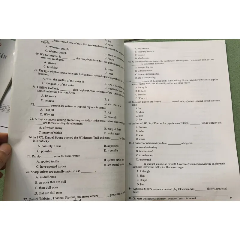 [Tiếng Anh nâng cao] Practice test Advance  1022169