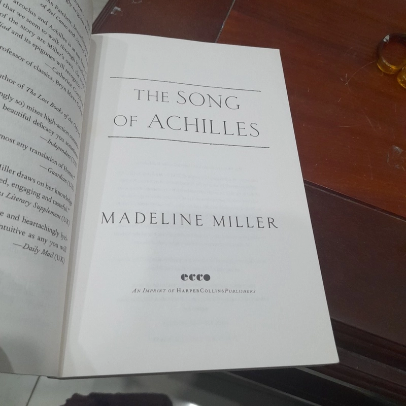 The SONG OF ACHILLES (# 1 New York Times Bestseller) 291723