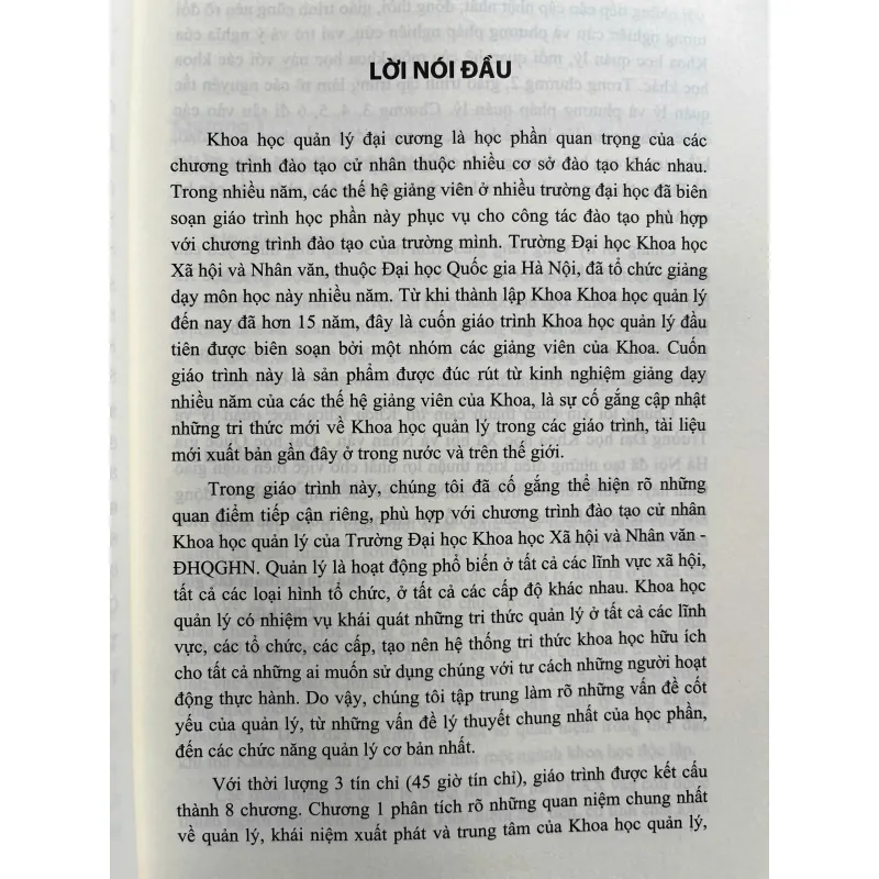 GIÁO TRÌNH KHOA HỌC QUẢN LÝ ĐẠI CƯƠNG 759129