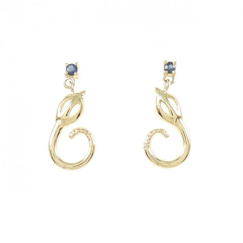 K18YG Sapphire Bông tai - Hàng hiệu Chính hãng 870691