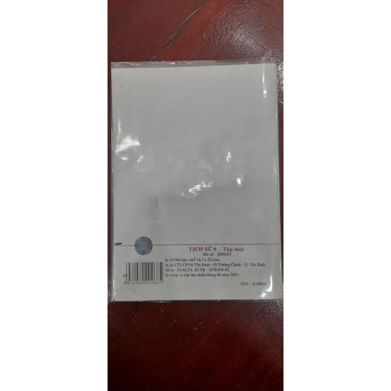 Lô 2 quyển Lịch sử 9, in năm 2003 713590