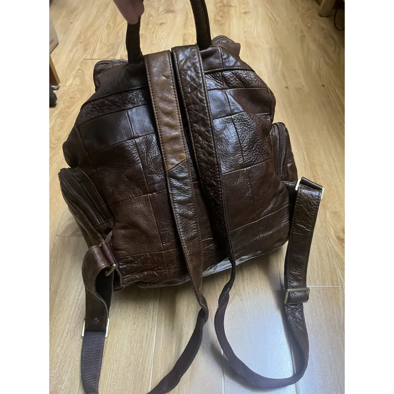 Balo nam 31x42x13 da thật 2hand 1013064