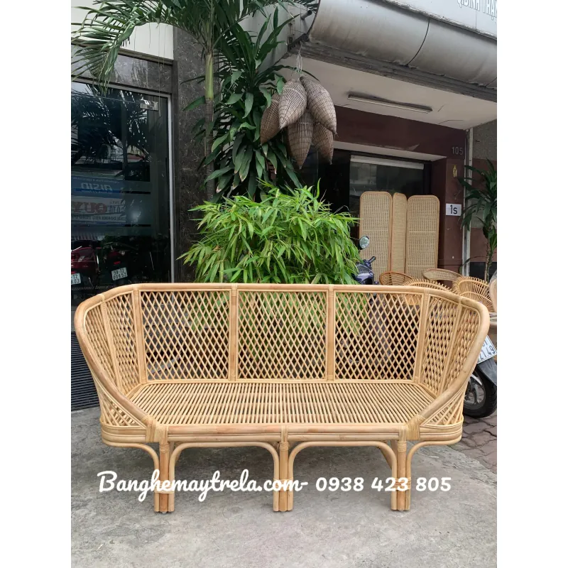 Ghế sofa mây tự nhiên hiện đại lưng caro 701587