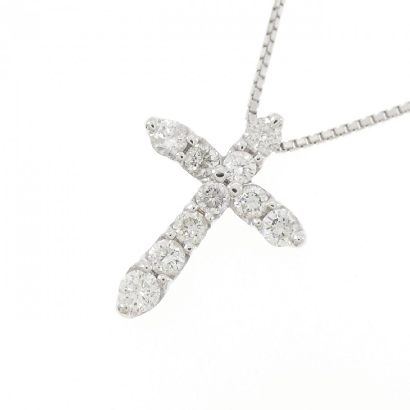 K18WG Dây chuyền kim cương chéo 0.50CT - Hàng hiệu chính hãng 862597