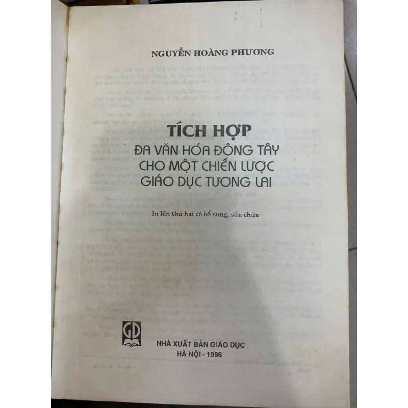 TÍCH HỢP ĐA VĂN HÓA ĐÔNG TÂY CHO MỘT CHIẾN LƯỢC GIÁO DỤC TƯƠNG LAI - NGUYỄN HOÀNG PHƯƠNG 776358