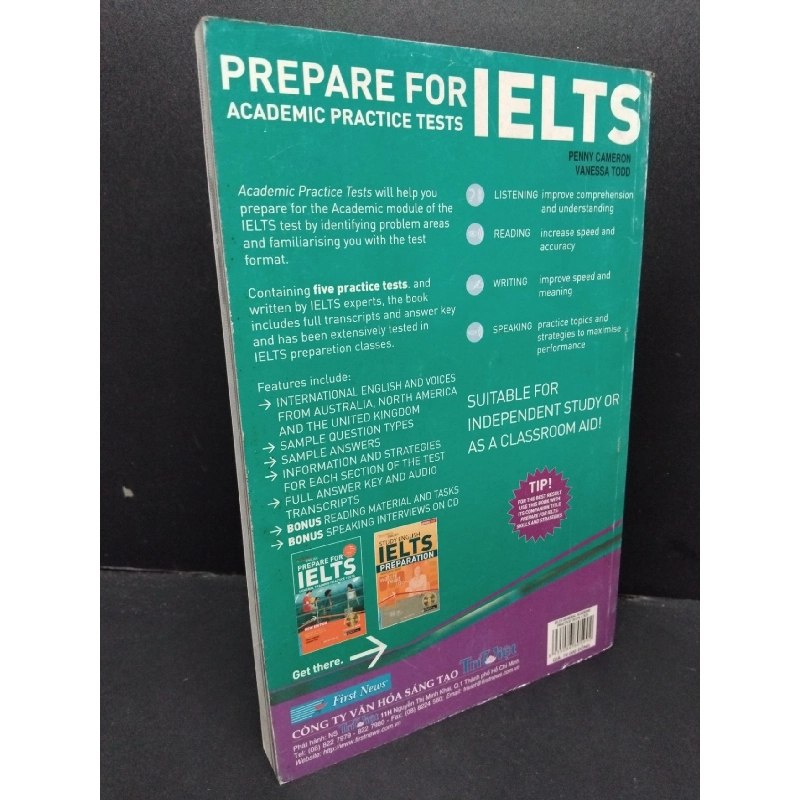Prepare for ielts academic practice tests mới 80% ố nhẹ HCM1209 HỌC NGOẠI NGỮ 916850