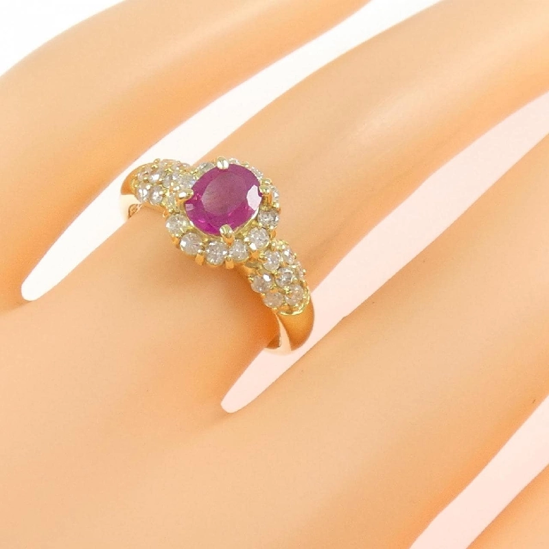 Nhẫn Ruby K18YG 0.66CT - Hàng hiệu Chính hãng 854445