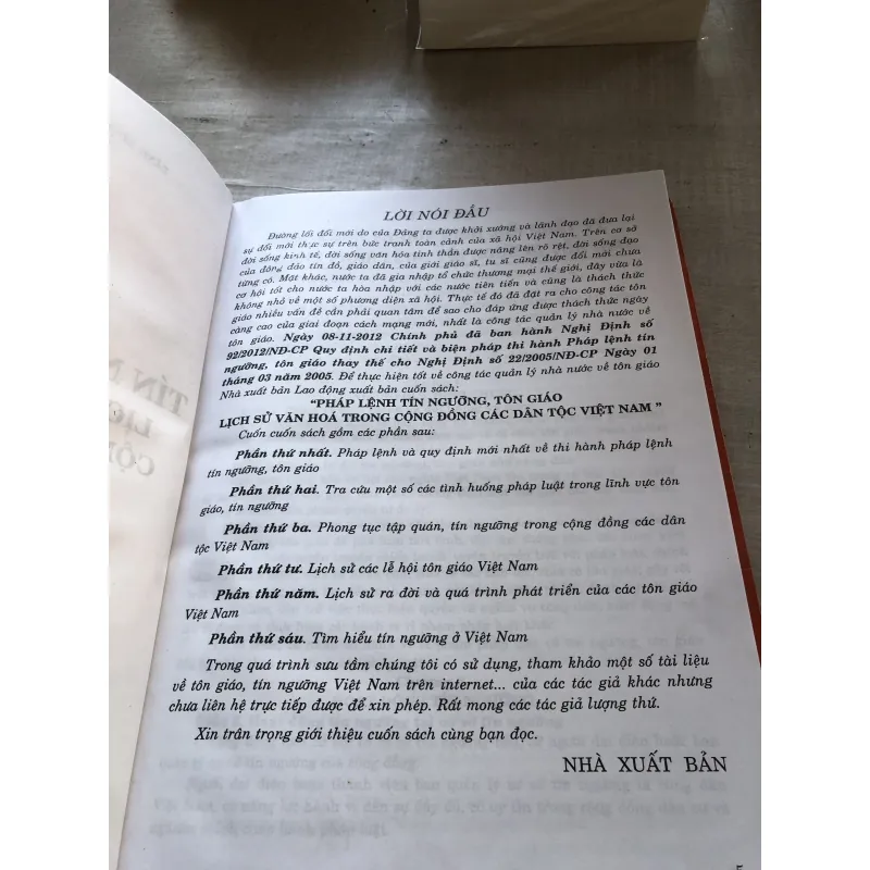 Pháp lệnh tín ngưỡng, tôn giáo lịch sử văn hoá trong cộng đồng các dân tộc Việt Nam 781901