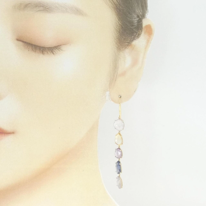 K18YG Sapphire Bông tai 14.64CT - Hàng hiệu Chính hãng 877299