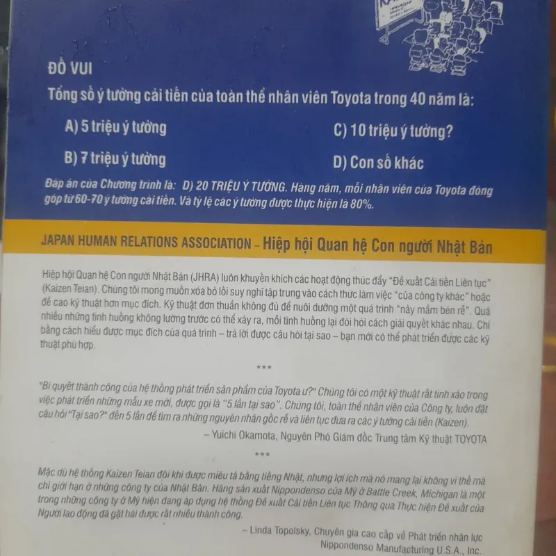 KAIZEN TEIAN, thiết lập hệ thống Cải Tiến Liên Tục 689511
